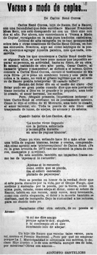 Versos a modo de coplas...