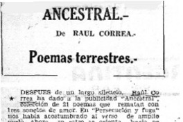 Ancestral  [artículo] Modesto Parera.