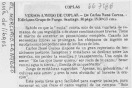 Versos a modo de coplas.
