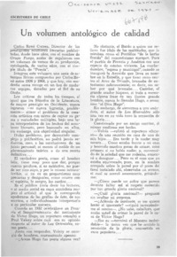 Un volumen antológico de calidad