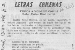 Versos a modo de coplas