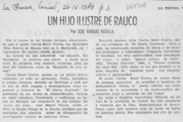 Un Hijo Ilustre de Rauco