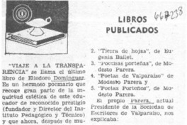 Viaje a la transparencia".  [artículo]