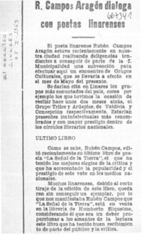 R. Campos Aragón dialoga con poetas linarenses.  [artículo]