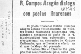 R. Campos Aragón dialoga con poetas linarenses.  [artículo]