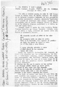 Poeta y los lares  [artículo] Nelson Osorio.