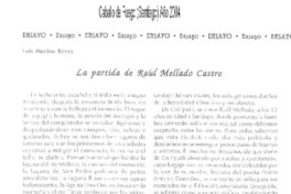 La partida de Raúl Mellado Castro