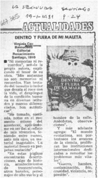 Dentro y fuera de mi maleta