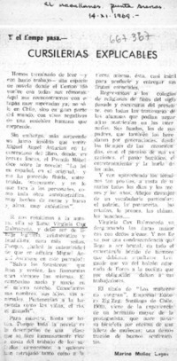 Cursilerias explicables