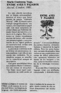 Entre ayes y pájaros