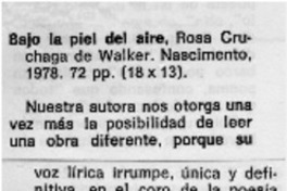 Bajo la piel del aire.