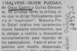 Sálvese quién pueda!!.  [artículo]