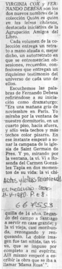 Artes y letras recomienda.  [artículo]