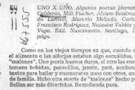 Uno x uno.  [artículo]