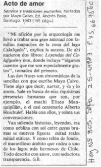 Acto de amor  [artículo] G. B.