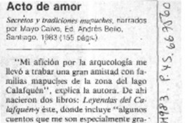 Acto de amor  [artículo] G. B.