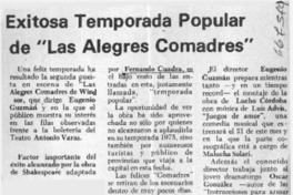 Exitosa temporada popular de "Las alegres comadres".  [artículo]