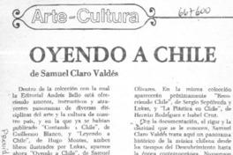 Oyendo a Chile.  [artículo]