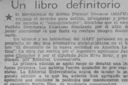 Un libro definitorio.  [artículo]