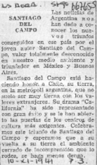 Santiago del Campo.  [artículo]