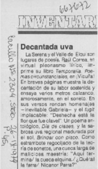 Decantada uva.  [artículo]