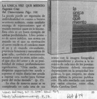 La única vez que miento.  [artículo]