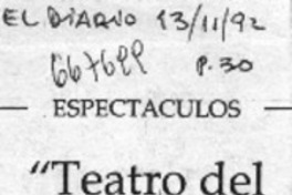 Teatro del silencio".  [artículo]