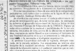 Proyecciones de la pasión de enseñar  [artículo] V. M.
