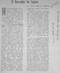 El buscador de ágatas  [artículo] Luis Orrego Molina.