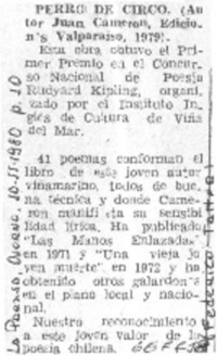 Perro de circo  [artículo] Federico Tatter.