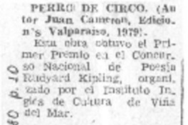 Perro de circo  [artículo] Federico Tatter.