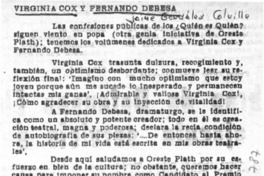 Virginia Cox y Fernando Debesa