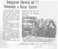 Inauguran librería en homenaje a Oscar Castro.