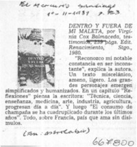 Dentro y fuera de mi maleta.  [artículo]