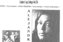 Alejandra Pizarnik: flor, mito de la poesía Argentina, publicada en la revista "Caballo de fuego"