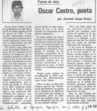 Oscar Castro, poeta