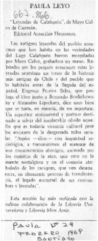 Leyendas de Calafquén.