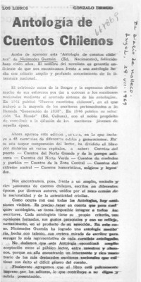 Antología de cuentos chilenos