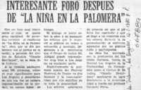 Interesante foro después de "La niña en la palomera".  [artículo]