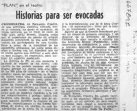 Historias para ser evocadas  [artículo] Luis de Paola.