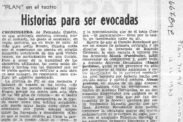 Historias para ser evocadas  [artículo] Luis de Paola.