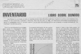 Libro sobre Donoso.