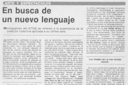 En busca de un nuevo lenguaje