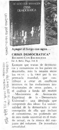 Crisis democrática.