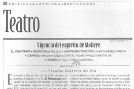 Vigencia del espíritu de Molière