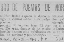 Apareció libro de poemas de Norman Cruz.