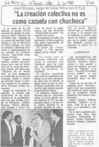 La creación colectiva no es como cazuela con chuchoca