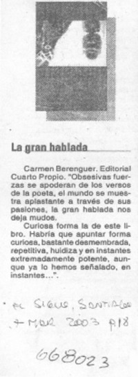 La gran hablada.