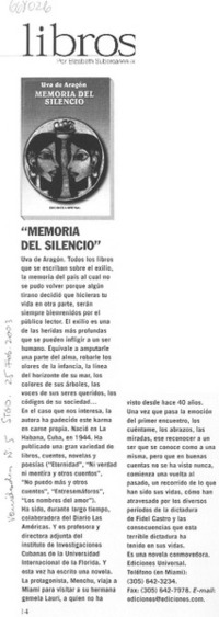 Memoria del silencio