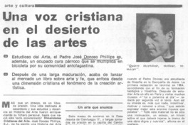 Una voz cristiana en el desierto de las artes